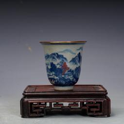 景德鎮仿古老陶泥青花龍鳳紋主人品茗杯古董古玩舊貨老貨收藏真品 歷史價格詳細信息