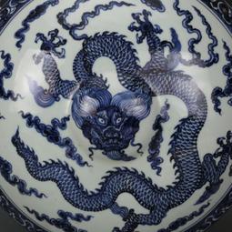 大明宣德青花青花龍紋盤古董古玩仿古瓷器包老保真老物件陶瓷擺件 歷史價格詳細信息