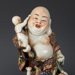 民國笑面佛坐像雕塑瓷 仿古瓷器古董真品包老保真收藏品擺件 歷史價格詳細信息