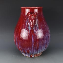 古玩古董官窯老瓷器收藏大清康熙年制霽藍釉瓶 包老包真農村舊貨 歷史價格詳細信息