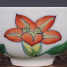 古董古玩瓷器收藏明代成化斗彩手繪柴窯花卉紋盤子4.7x22.5擺件 歷史價格詳細信息