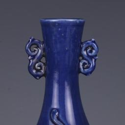 元祭藍開窗釉里紅龍紋罐 古董古玩收藏品 仿古瓷器擺件舊貨老貨 歷史價格詳細信息