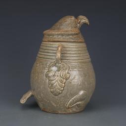 五代越窯秘色瓷刻花雙耳瓶 古董古玩收藏品 古瓷器 全手工 雜項 歷史價格詳細信息