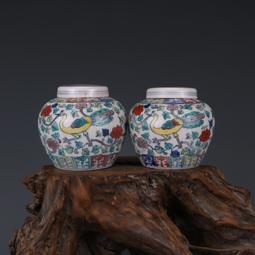 大明成化斗彩花卉紋茶葉罐仿古瓷器古董真品包老保真古玩收藏擺件 歷史價格詳細信息