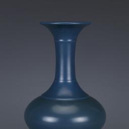 清雍正天藍釉花觚 仿古瓷器 古董古玩 舊貨老貨收藏品手工擺件 歷史價格詳細信息