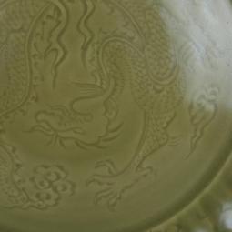 宋龍泉越窯青釉刻花長頸瓶 仿古瓷器古董古玩包老保真收藏品擺件 歷史價格詳細信息