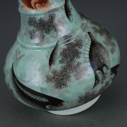 大清雍正年制胭脂紅福桶瓶 包老瓷器 舊貨老貨 收藏品 歷史價格詳細信息