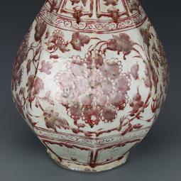 元釉里紅鴛鴦蓮池玉壺春瓶古董古玩收藏真品包老保真老物件瓷器 歷史價格詳細信息