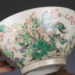 大清康熙五彩人物紋棒槌瓶 古瓷器古董古玩包老保真老瓷器 歷史價格詳細信息