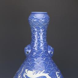 元祭藍開窗釉里紅龍紋罐 古董古玩收藏品 仿古瓷器擺件舊貨老貨 歷史價格詳細信息