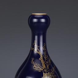 古董古玩老瓷器花瓶 清乾隆祭蘭鎏金壽字包銅回流尊瓶 老物件收藏 歷史價格詳細信息