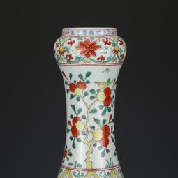 古董古玩瓷器收藏明萬歷五彩手繪魚藻紋荷葉罐老物件包老39/36 歷史價格詳細信息