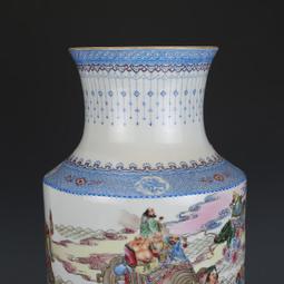 大清乾隆粉彩十八鶴紋瓶景德鎮復古瓷器古董古玩收藏老貨插花擺件 歷史價格詳細信息