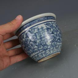 明青花囍字紋盤仿古瓷器古董古玩收藏品真品包老保真老貨舊貨擺件 歷史價格詳細信息