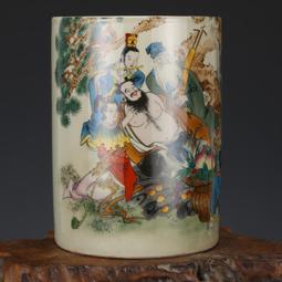 大清同治粉彩山水人家水盂古瓷器古董古玩舊貨老貨文房用品收藏 歷史價格詳細信息