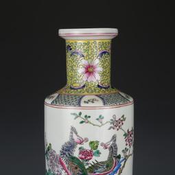 大清康熙五彩人物紋棒槌瓶 古瓷器古董古玩包老保真老瓷器 歷史價格詳細信息