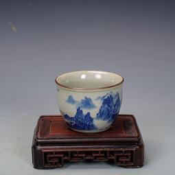 景德鎮仿古老陶泥青花龍鳳紋主人品茗杯古董古玩舊貨老貨收藏真品 歷史價格詳細信息