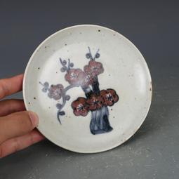 明青花釉里紅靈芝紋高腳杯仿古瓷器古董古玩舊貨老貨收藏品擺件 歷史價格詳細信息