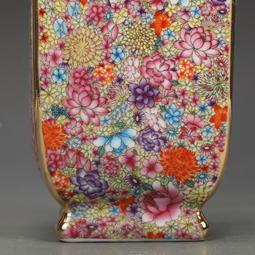 清雍正琺瑯彩描金唐卡扁瓶古董古玩收藏真品包老保真瓷器老物件 歷史價格詳細信息