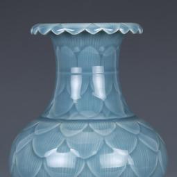 大清乾隆藍釉哥窯如意瓶 仿古瓷器古董古玩包老保真收藏品擺件 歷史價格詳細信息