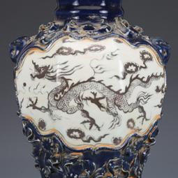 元釉里紅描金尉遲恭求主梅瓶 古瓷器古董古玩舊貨古玩收藏 歷史價格詳細信息