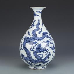 大明宣德年制青花釩紅海象梅瓶  古董古玩收藏 仿古瓷器擺件老貨 歷史價格詳細信息