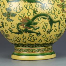 大清康熙年制綠地青花人物棒槌瓶 古董古玩收藏品 老貨舊貨擺件 歷史價格詳細信息