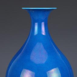 大清乾隆藍釉哥窯如意瓶 仿古瓷器古董古玩包老保真收藏品擺件 歷史價格詳細信息