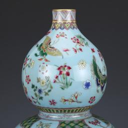 古董古玩老瓷器花瓶 清乾隆祭蘭鎏金壽字包銅回流尊瓶 老物件收藏 歷史價格詳細信息