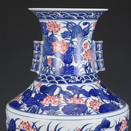 大清乾隆青花釉里紅萬花玉壺春瓶古董古玩收藏真品包老包真老物件 歷史價格詳細信息