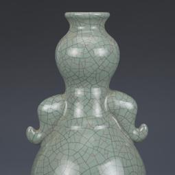 宋哥窯開片葫蘆瓶 古董古玩收藏品真品 仿古瓷器 宋瓷擺件 歷史價格詳細信息