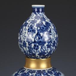 大清乾隆青花釉里紅萬花玉壺春瓶古董古玩收藏真品包老包真老物件 歷史價格詳細信息