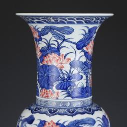 大清乾隆青花釉里紅萬花玉壺春瓶古董古玩收藏真品包老包真老物件 歷史價格詳細信息