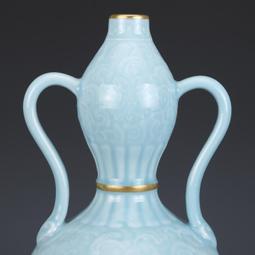 大清乾隆藍釉哥窯如意瓶 仿古瓷器古董古玩包老保真收藏品擺件 歷史價格詳細信息