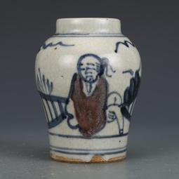 明青花釉里紅靈芝紋高腳杯仿古瓷器古董古玩舊貨老貨收藏品擺件 歷史價格詳細信息