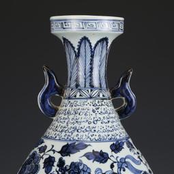 元青花麒麟鳳紋回流瓷器掐絲鑲銅葫蘆瓶仿古瓷器古董古玩舊貨收藏 歷史價格詳細信息