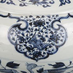 元青花六鳳紋大盤仿古瓷器古董古玩舊貨老貨收藏品真品包老 歷史價格詳細信息