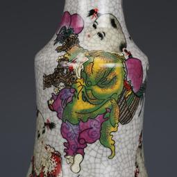 大清乾隆黃地粉彩花卉玉壺春瓶仿古瓷器古董古玩收藏真品包老包真 歷史價格詳細信息