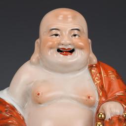 民國笑面佛坐像雕塑瓷 仿古瓷器古董真品包老保真收藏品擺件 歷史價格詳細信息