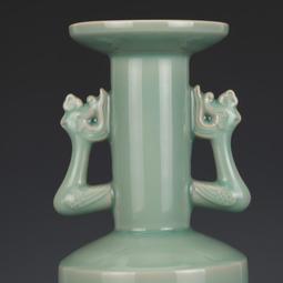 宋龍泉窯粉青釉鳳耳瓶 古董古玩收藏品真品 仿古瓷器 宋瓷擺件 歷史價格詳細信息
