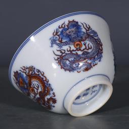 大清雍正斗彩龍鳳紋杯古董古玩包老保真收藏真品老物件老貨瓷器 歷史價格詳細信息