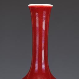 清乾隆郎紅釉玉壺春瓶 仿古瓷器 古董古玩 舊貨老貨收藏品手工 歷史價格詳細信息