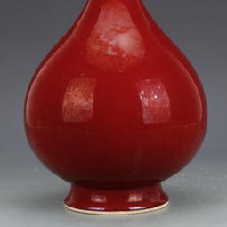 清乾隆郎紅釉玉壺春瓶 仿古瓷器 古董古玩 舊貨老貨收藏品手工 歷史價格詳細信息