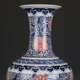 清康熙青花釉里紅人物紋葫蘆瓶 仿古瓷器 古董古玩老貨舊貨收藏品 歷史價格詳細信息