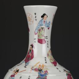 大清康熙瓷器粉彩山水棒槌瓶仿古瓷器古董古玩明清老瓷器收藏真品 歷史價格詳細信息