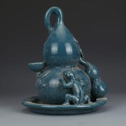 古玩古董官窯老瓷器收藏大清康熙年制霽藍釉瓶 包老包真農村舊貨 歷史價格詳細信息