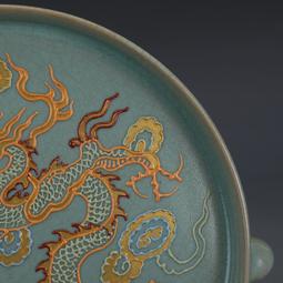 宋汝窯瀝粉戕金麒麟紋洗古董古玩收藏真品瓷器包老保真老物件擺件 歷史價格詳細信息