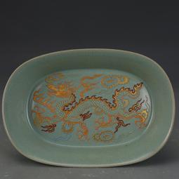 宋汝窯粉青龍騰四海雕塑擺件 古董古玩景德鎮仿古做舊瓷器收藏品 歷史價格詳細信息