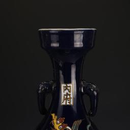 元祭藍開窗釉里紅龍紋罐 古董古玩收藏品 仿古瓷器擺件舊貨老貨 歷史價格詳細信息