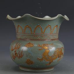 宋汝窯粉青釉龍型雕塑瓷 仿古瓷器古董古玩收藏珍品 包老保真擺件 歷史價格詳細信息